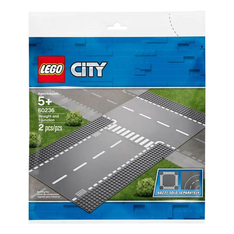 Lego City Road Junction Set – Straight & T-Junction Building Elements 60236 1