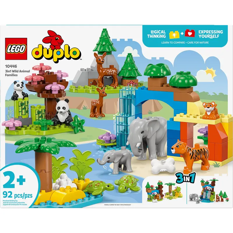 Lego Duplo Wild Animal Families Set – 3-In-1 Interactive Building Toy (10446) 1