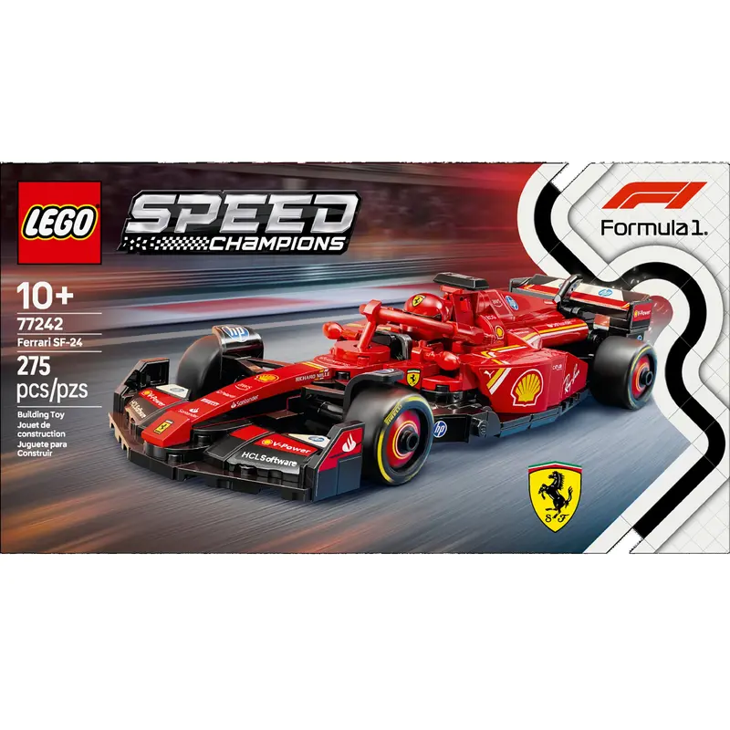 Lego Speed Champions Ferrari Sf-24 F1 Race Car Set With Driver 77242 1