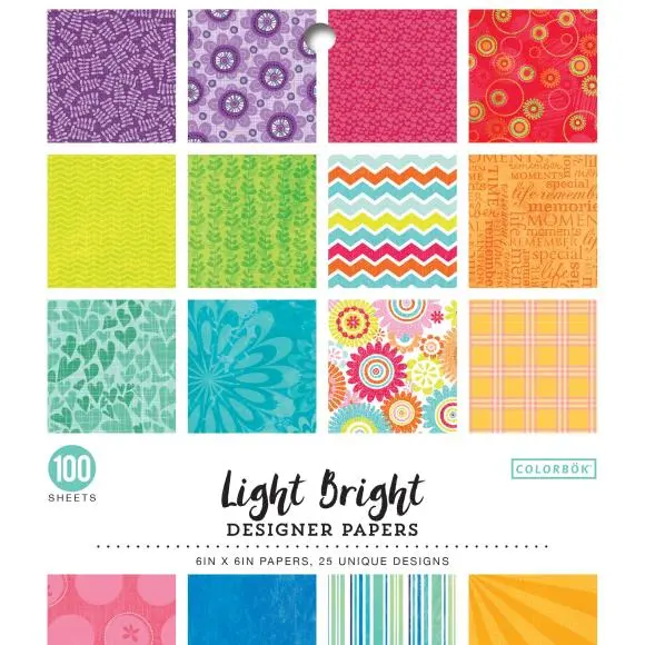 Light & Bright Colored Paper Pad – Premium Craft Paper Pack (68223) 1