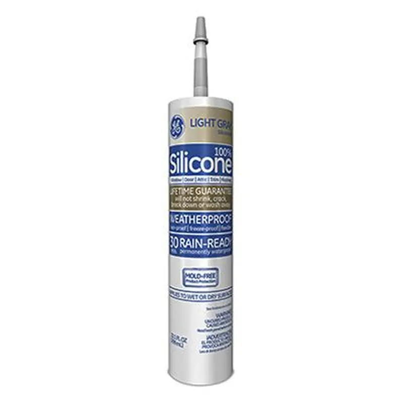 Light Gray Silicone Sealant For Windows & Doors – Flexible, Paintable Caulk (10.1 Oz) 1