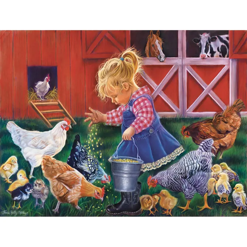 Little Farm Girl Jigsaw Puzzle – 500-Piece Educational Children’S Activity 35886 1