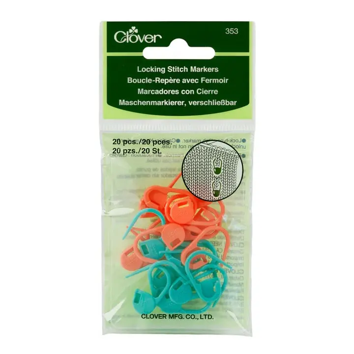 Locking Stitch Markers For Knitting – Reusable Metal Cable Clips (Model Cl-353) 1