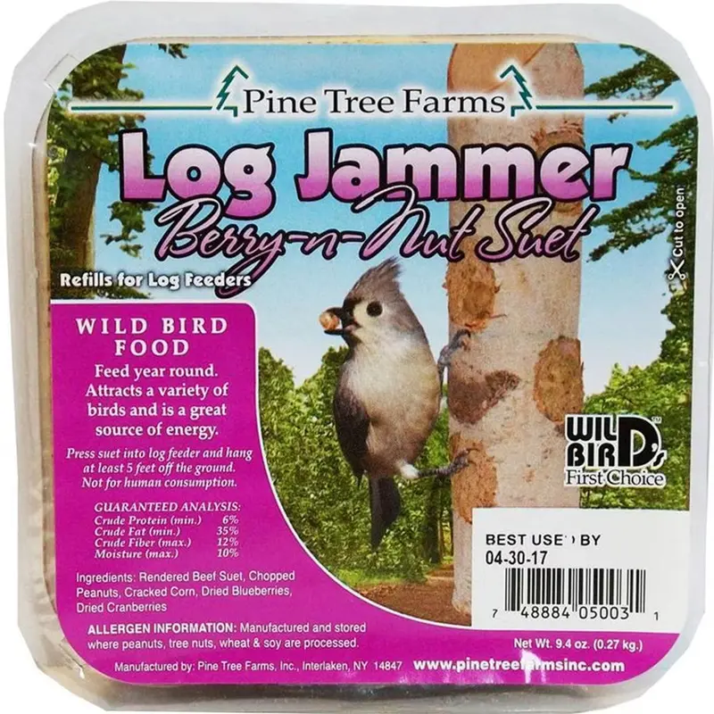 Log Jammer Berry-N-Nut Suet Plugs For Wild Bird Feeding 1
