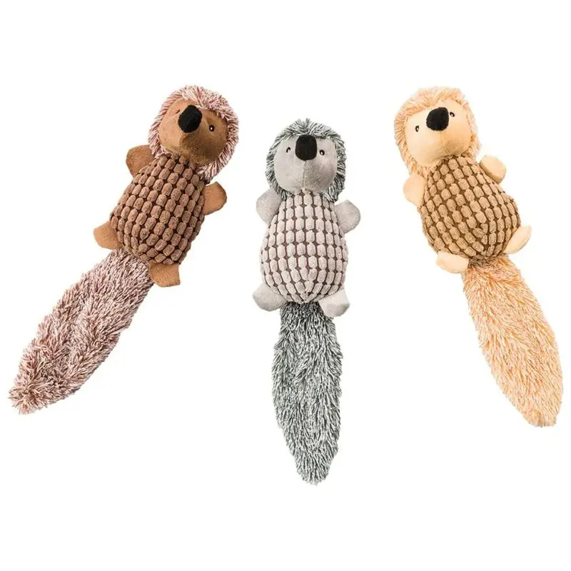 Long-Tailed Hedgehog Plush Dog Toy With Soft Texture 1