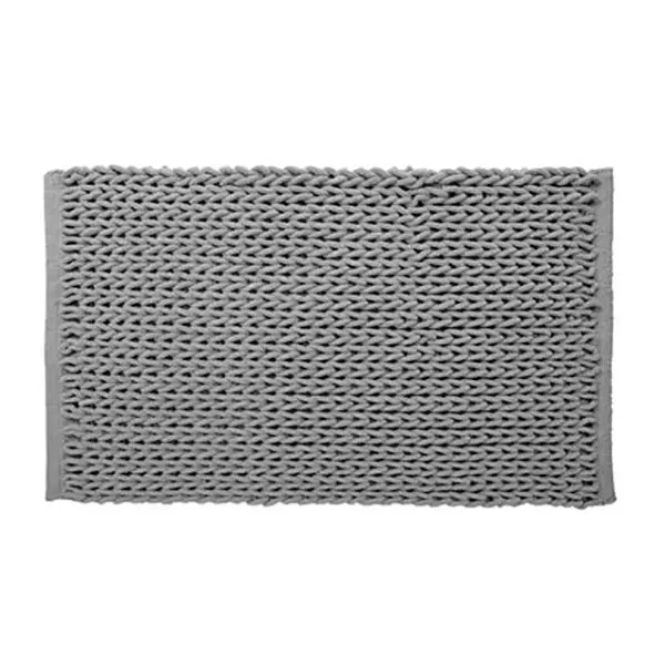 Marble Gray Textured Braided Bath Mat 455673 1