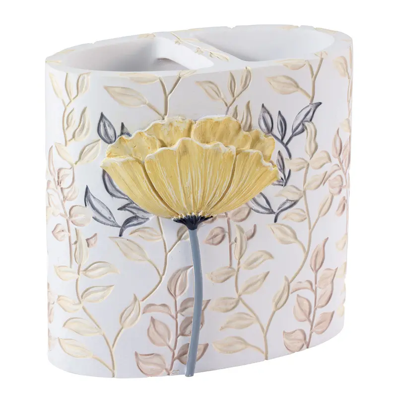 Marielle Design Ceramic Toothbrush Holder – Modern Bathroom Organizer (13775B) 1