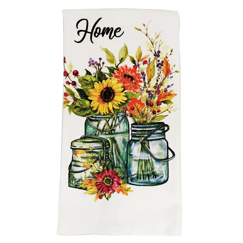 Mason Jar Design Dual-Use Kitchen Towel (H6547) 1