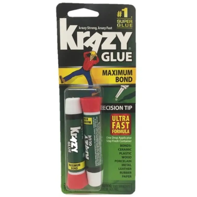 Maximum Bond Super Glue – 2-Pack, 2G Tubes For Instant Adhesion 1