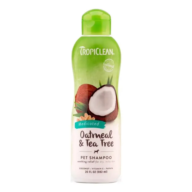 Medicated Oatmeal & Tea Tree Pet Shampoo - Soothing Formula, 20 Oz, 202160 1