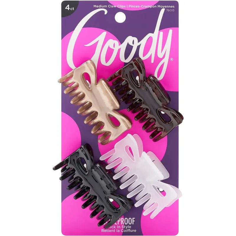 Medium-Sized Claw Hair Clips – 4-Piece Set – 76015 1