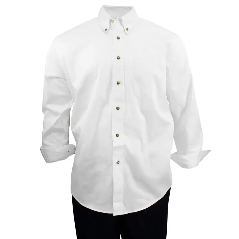 Men'S Classic White Cotton Dress Shirt – Style 55423 1