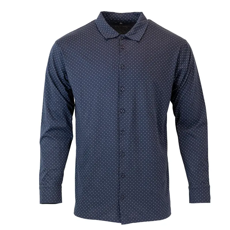 Men'S Cotton Knit Button-Up Shirt – Soft Stretch Fabric (Style Wc5407) 1