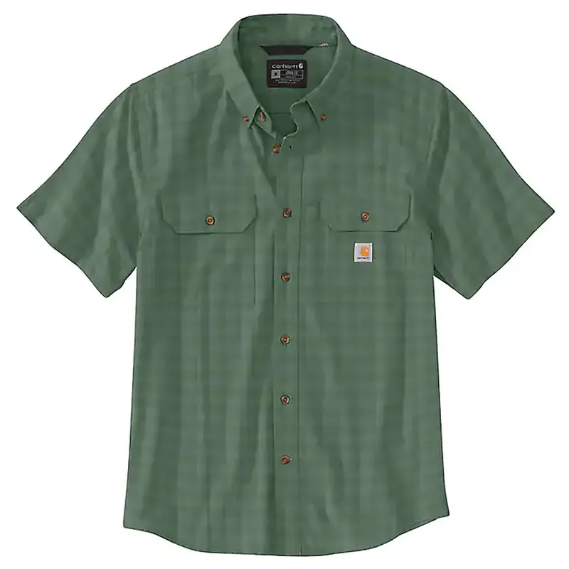 Men’S Midweight Plaid Shirt – Short-Sleeve Cotton Blend 1