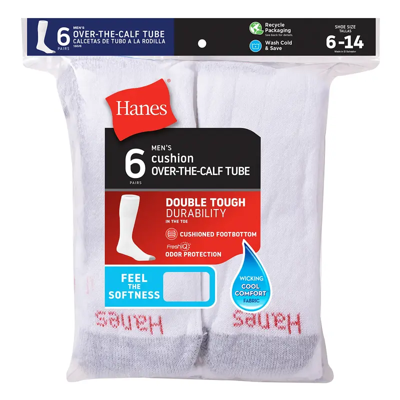 Men’S Over-The-Calf Athletic Tube Socks – Lightweight, Breathable 180L6 1