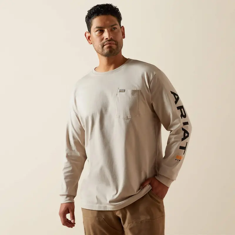 Men’S Rebar Cotton Logo T-Shirt – Comfortable, Standard-Fit Casual Top 1