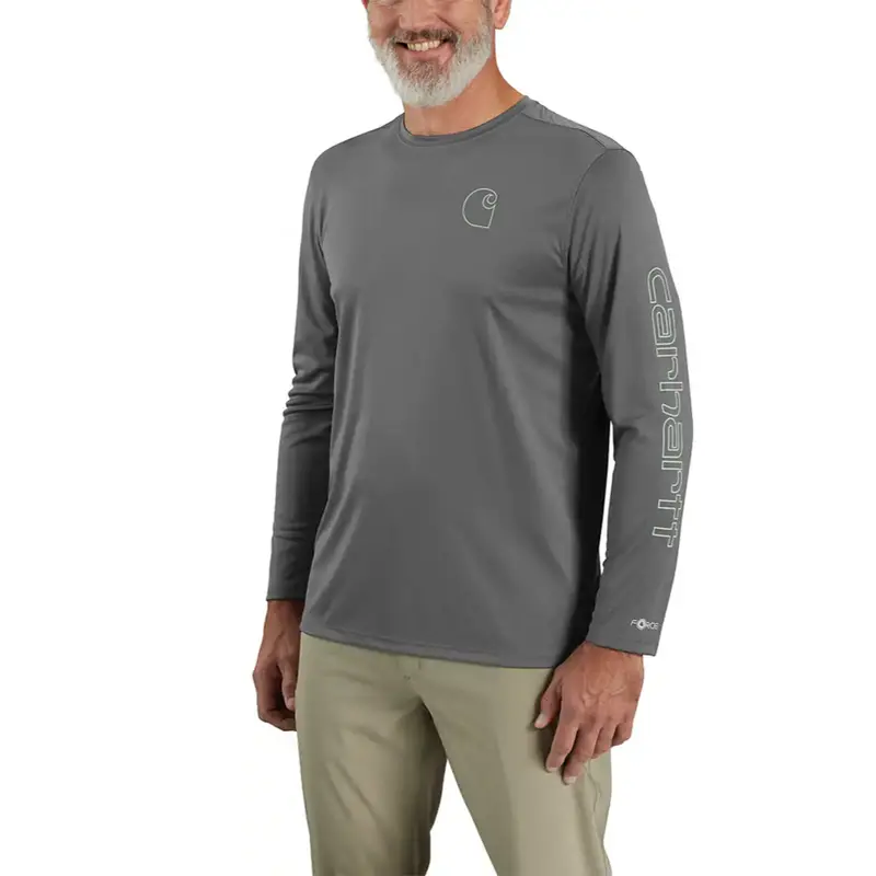 Men'S Sun-Protective Long-Sleeve Performance T-Shirt – Force Sun Defender 1