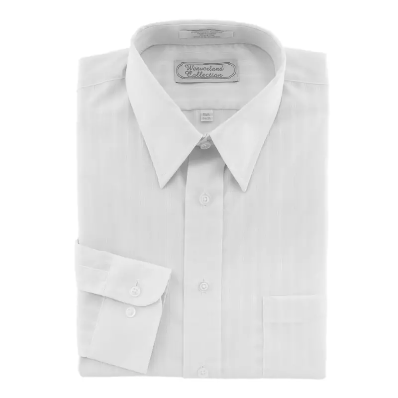 Men’S Tone-On-Tone White Dress Shirt – Slim-Fit Formal Blouse 1