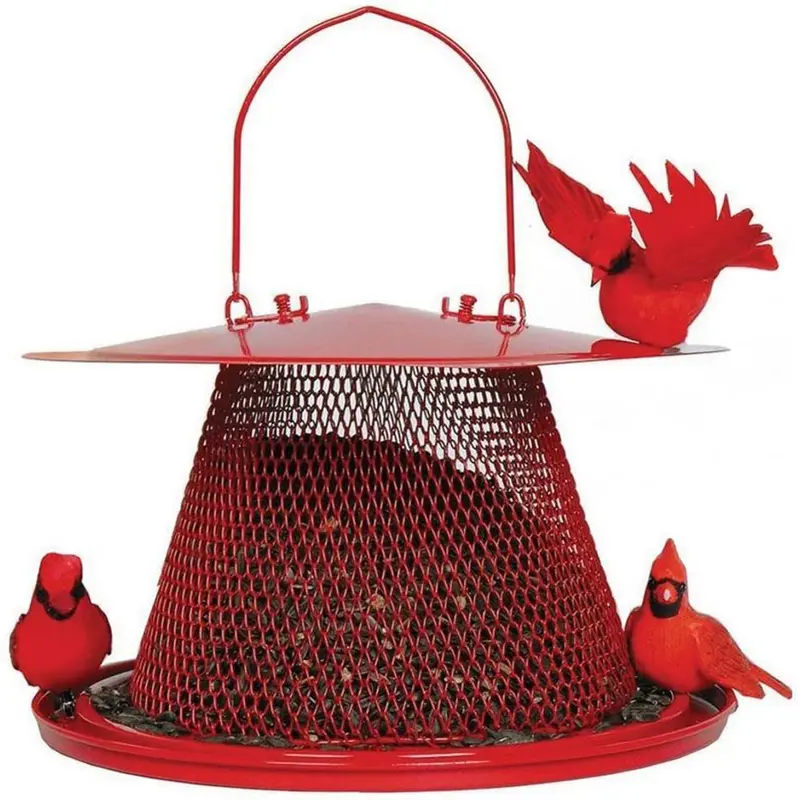 Mesh Cardinal Bird Feeder – Open-Design For Natural Perching 1