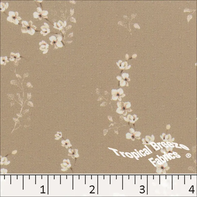 Micro Dot Floral Polyester Fabric By The Yard – Light-Weight Dress Material (042617) 1