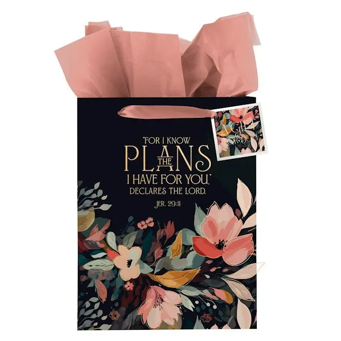Midnight Botanical Gift Bag Featuring Jeremiah 29:11 – 'Hope And A Future' (Gba459) 1