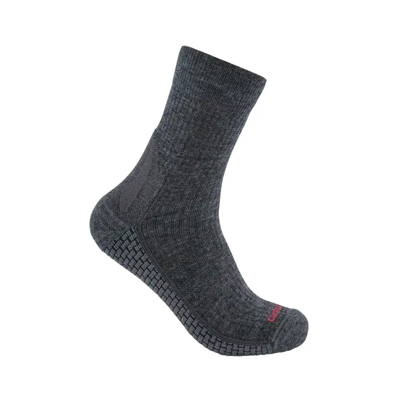 Midweight Merino Wool Blend Crew Socks – Grid-Textured Performance Hiking Socks 1