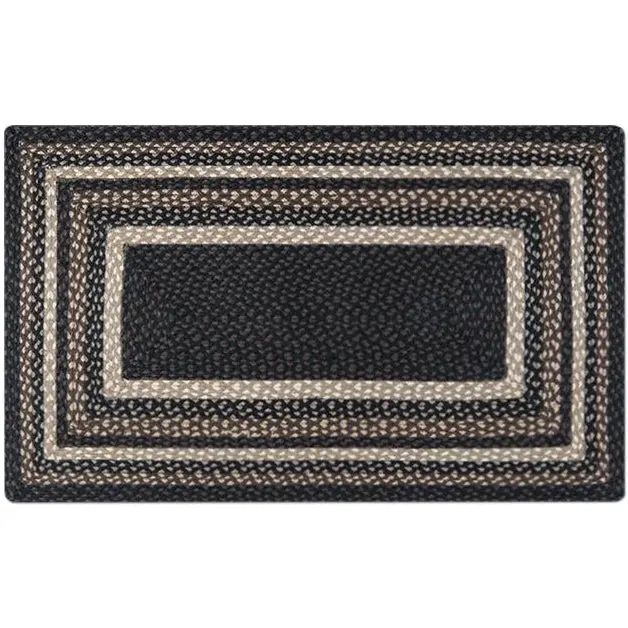 Mocha Frappuccino Braided Doormat – Round Jute Entry Rug 1