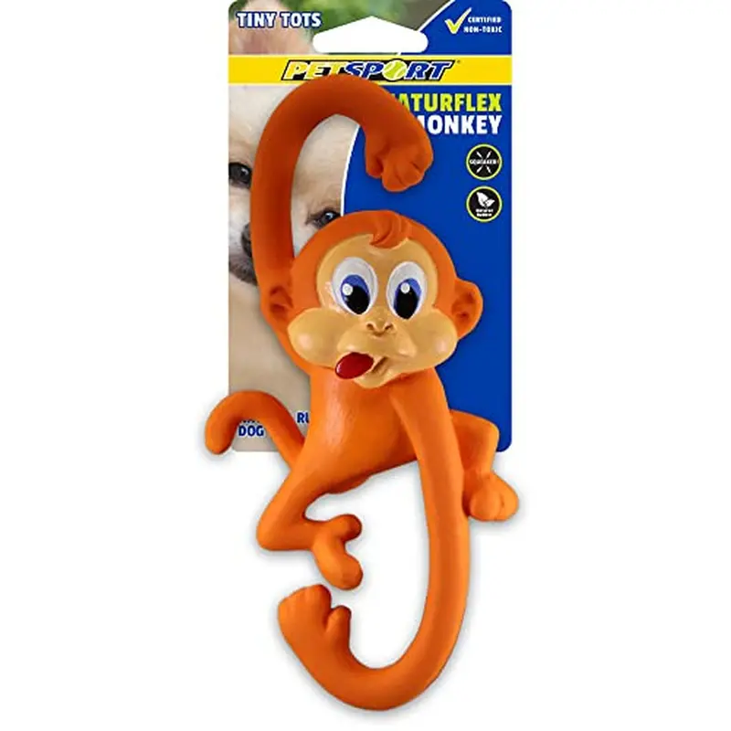 Monkey Latex Chew Toy – 6-Inch Flexible Dog Play Item 1