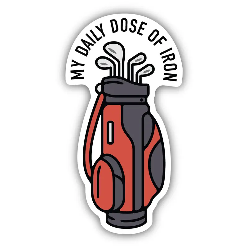 'My Daily Dose Of Iron' Fitness & Humor Vinyl Decal – 2428-Lstk 1