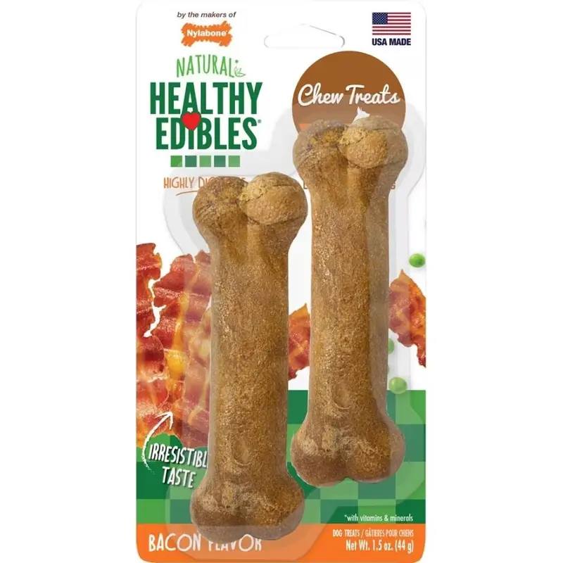 Natural Bacon-Flavored Edible Dog Bones – Healthy Treats 1