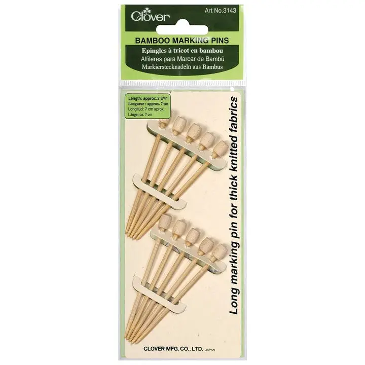 Natural Bamboo Marking Pins For Sewing & Embroidery (Cl-3143) 1