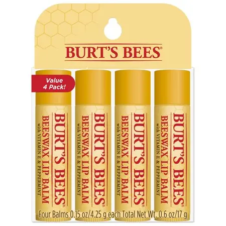Natural Beeswax Lip Balm – 4-Pack Moisturizing Set 1