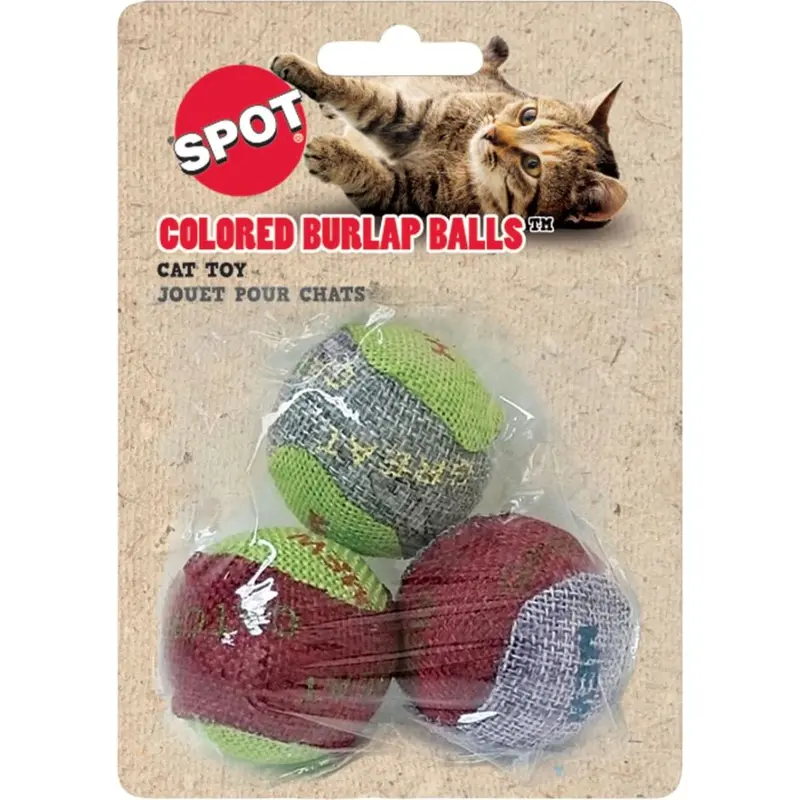 Natural Burlap Ball Cat Toys – Pack Of 6, Style 524098 1