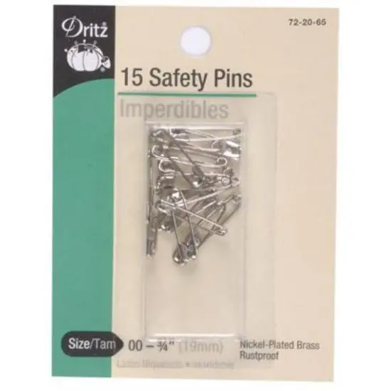 Nickel-Plated Safety Pins – Medium Size – S-72 1