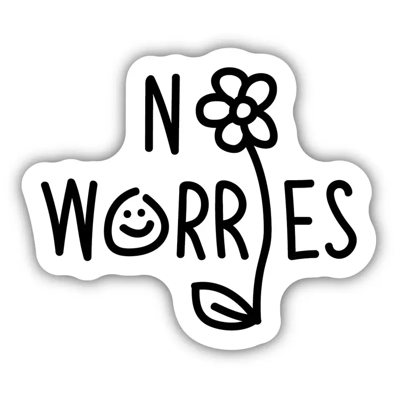 'No Worries' Chill Vibes Vinyl Decal – 2581-Lstk 1