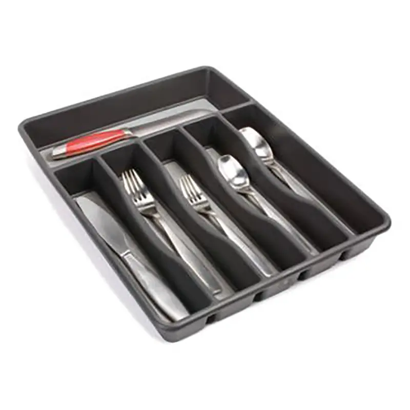 Non-Slip Cutlery Tray – Adjustable Drawer Insert For Flatware Sorting 1