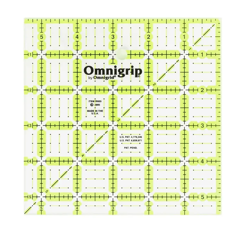 Non-Slip Neon Quilting Ruler – 5.5-Inch Square – Rn-5 1