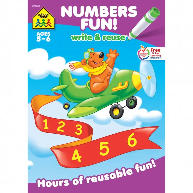 Numbers Fun! Reusable Write-And-Wipe Early Learning Workbook (03006) 1