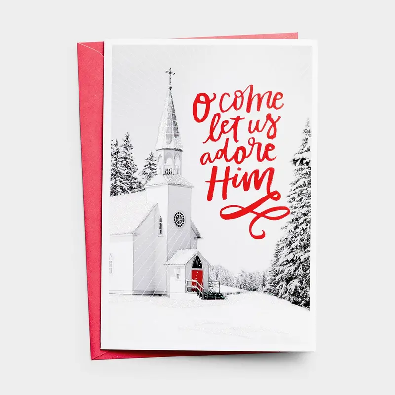 O Come Let Us Adore Christmas Card Set – 18 Premium Boxed Cards (Style 60673) 1