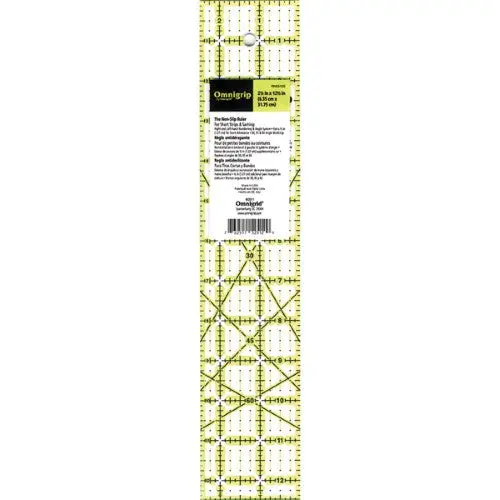 Omnigrip Non-Slip Quilting Ruler – 2.5" X 12.5", Precision-Cut Acrylic Tool (Rn-25125) 1