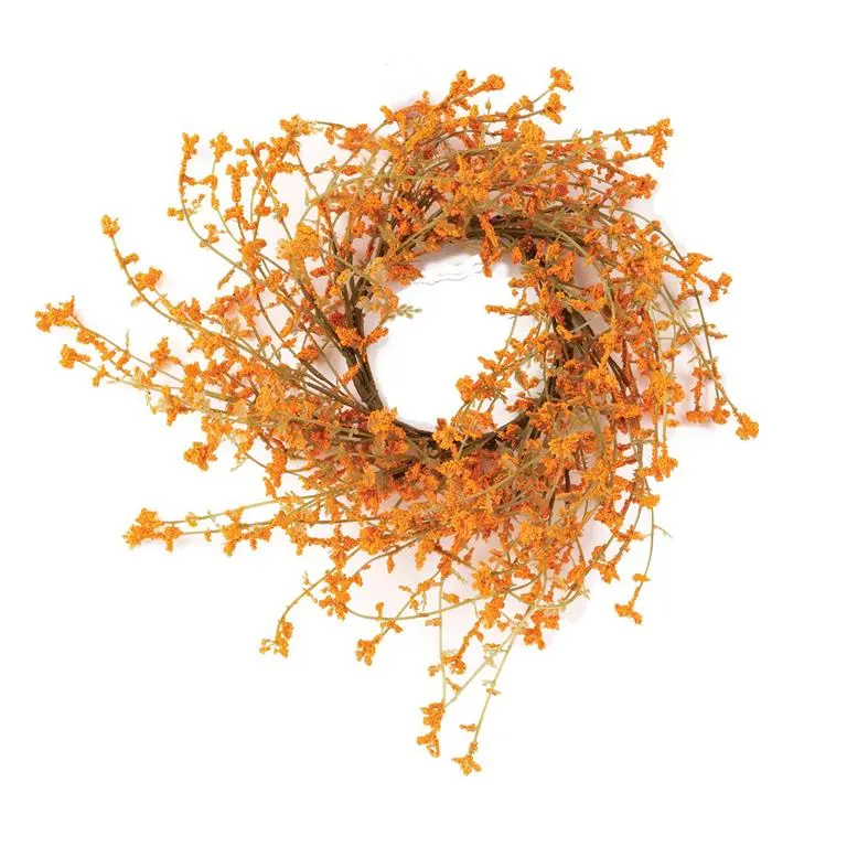 Orange Wildflower-Themed Candle Ring – 221-60950 1