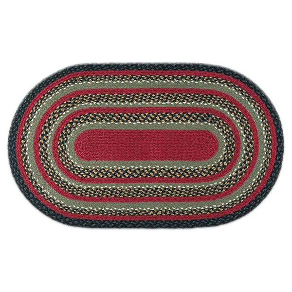Oval Braided Area Rug – Neutral-Tone Living Room Mat 1