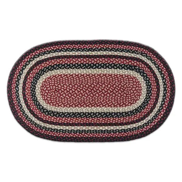 Oval Braided Rug In Natural Fibers – C-344 Style Floor Mat 1