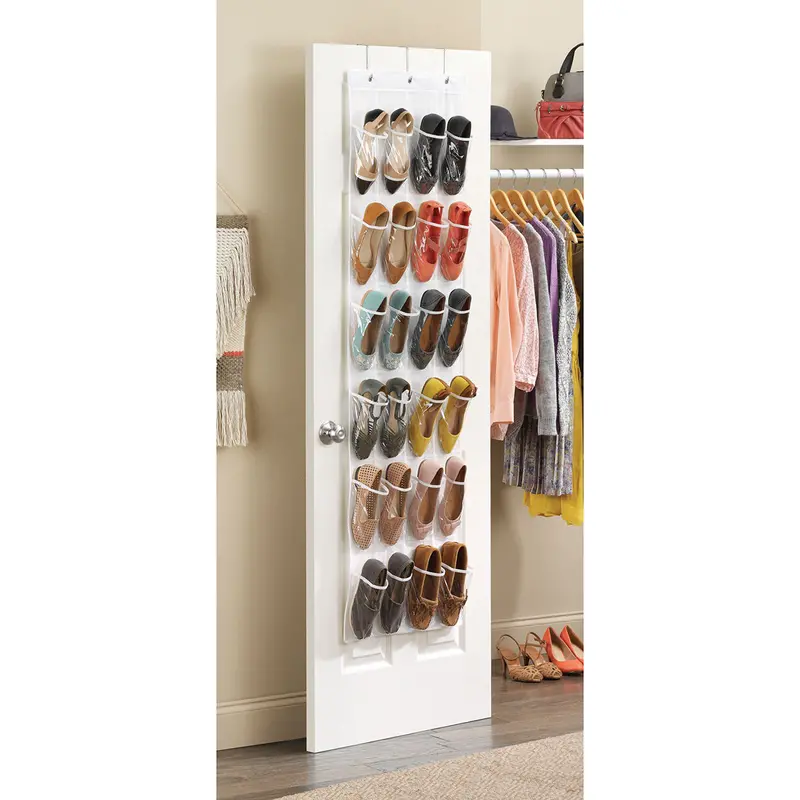 Over-The-Door Shoe Organizer – Hanging Storage Rack With 13 Compartments 6044-13Ctf 1