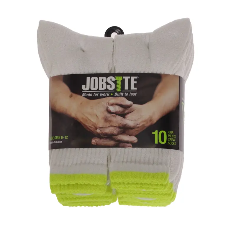 Pack Of 10 Pairs Men’S Cotton Crew Socks – Everyday Comfort Fit – Js-435B 1