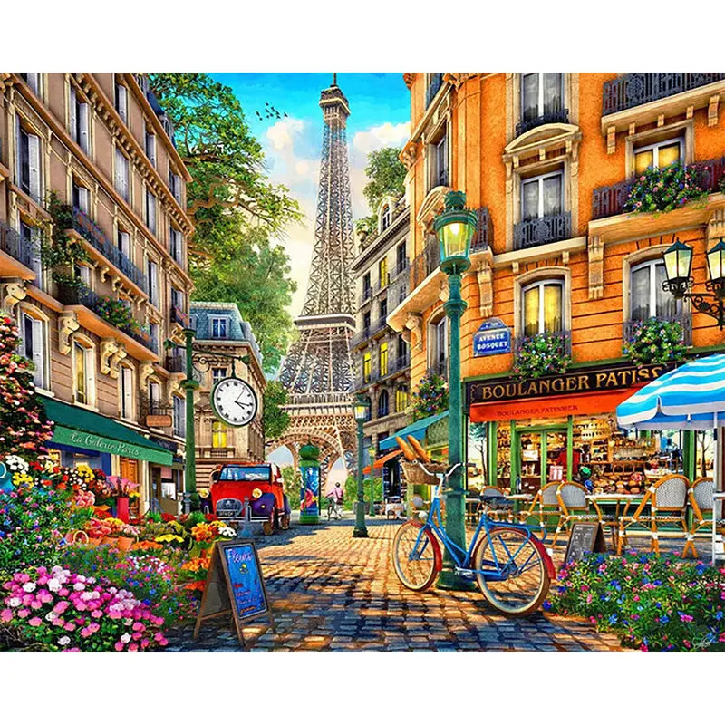 Paris Afternoon Jigsaw Puzzle – 1000-Piece Art Print, Premium Cardboard Construction (33-11096) 1