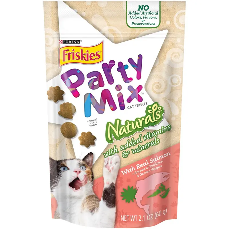 Party Mix Salmon Cat Treats – Real Fish Flavor, Grain-Free Snacks 1