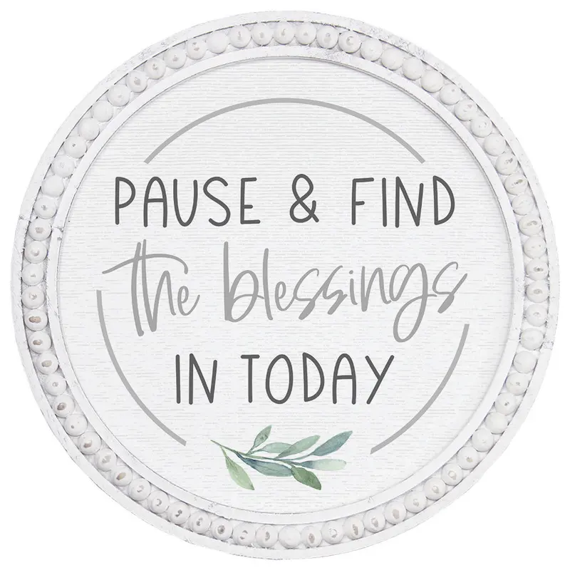 'Pause & Find' Inspirational Wall Sign – Wooden Decor With Uplifting Message (Bao1120) 1