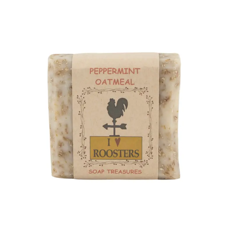 Peppermint Oatmeal Handcrafted Bar Soap – Natural Exfoliating Cleanser (Prim-Po) 1