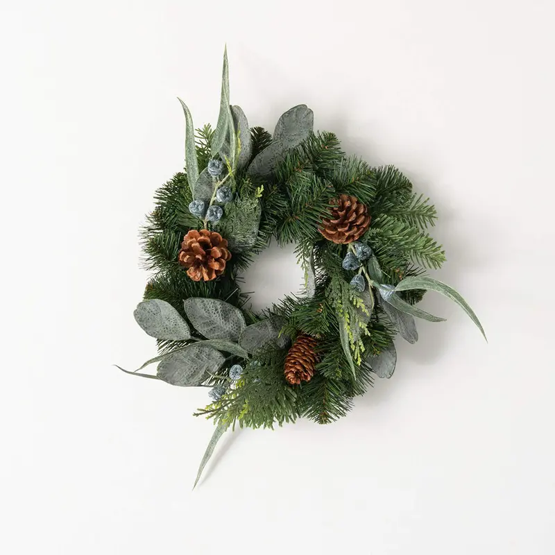 Pine Eucalyptus Berry Wreath Ring: Natural Indoor Holiday Decor (Cp756) 1